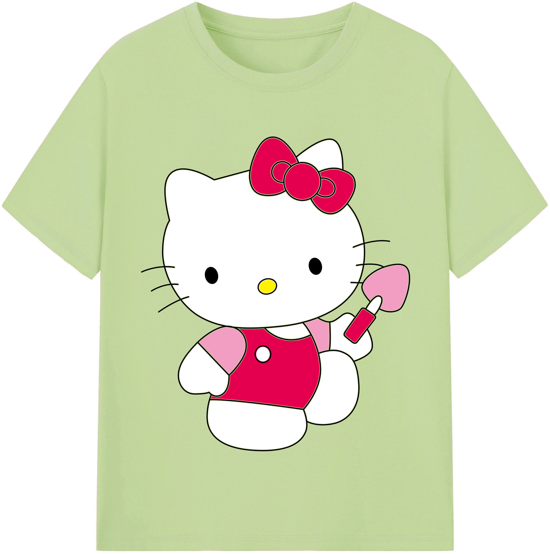（画像用） Hello Kitty ハローキティ 綿100％半袖Tシャツ（フロントプリント）